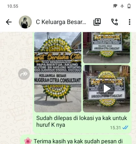 Pengiriman Papan Bunga Duka Juwok Sukodono